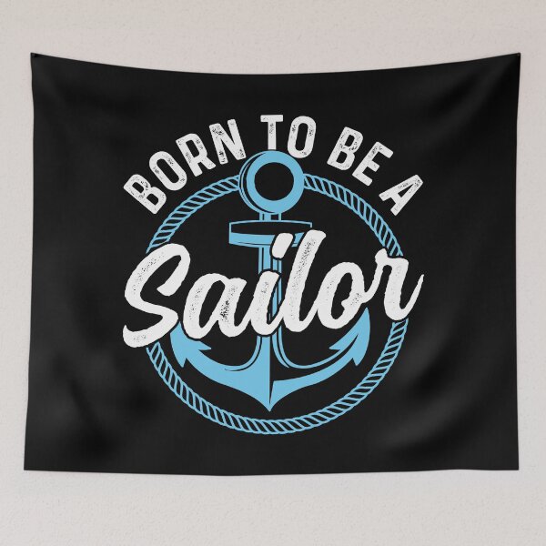 Item preview, Born to be a sailor boat ship captain design sailing yacht boat designed and sold by absolutdesign.