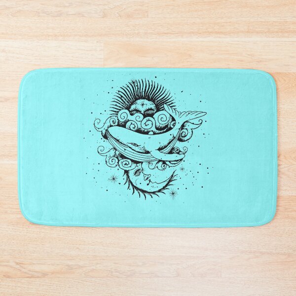 Item preview, Whale sea ocean waves, sun and moon sleeping designed and sold by Silva-Sol.