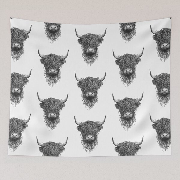 Item preview, Scottish Hairy Highland Cow ' HARLEY 2 ' by Stevenobinsun designed and sold by Stevenobinsun.