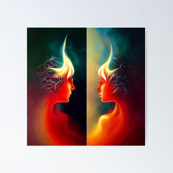 Twin Flame Lovers | Art Board Print