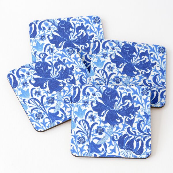 Item preview, William Morris Iris and Lily, Cobalt Blue designed and sold by Marymarice.