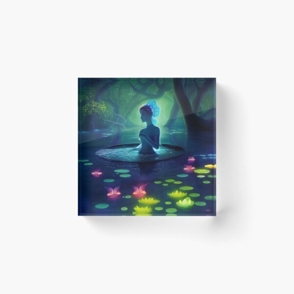 Item preview, Faerie In Lily Pad Pond designed and sold by fairytailsaiart.