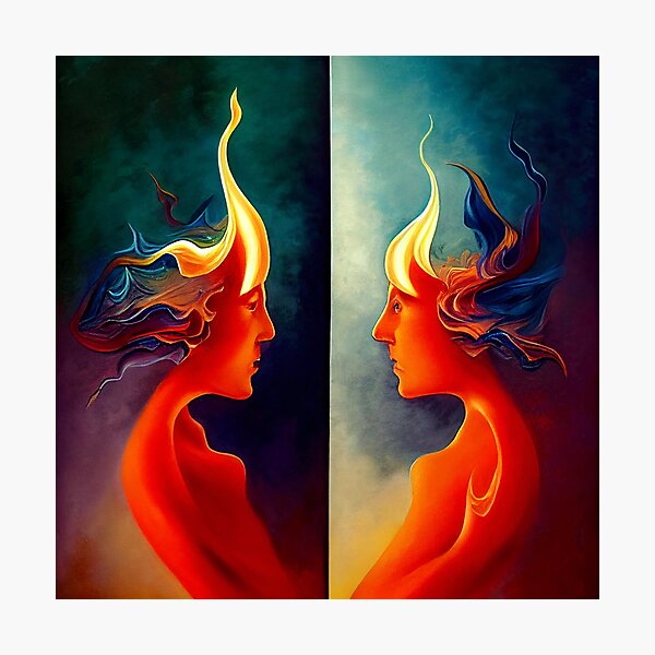 Twin Flame Paintings for Sale - Pixels Merch