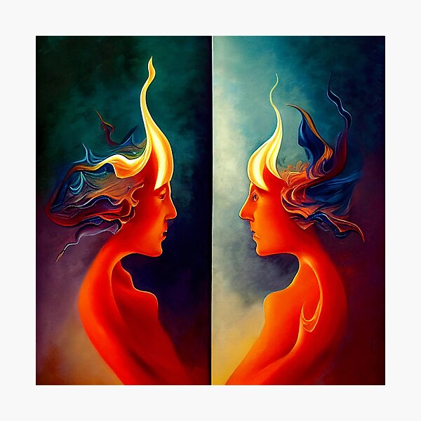 Twin Flame Wall Art for Sale