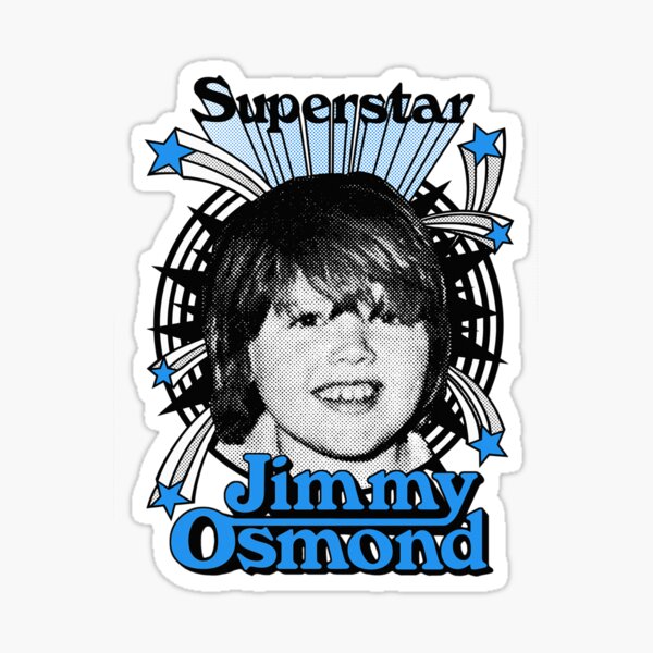 &ldquo;Superstar Jimmy Osmond&rdquo; Sticker for Sale by beastmustdie | Redbubble