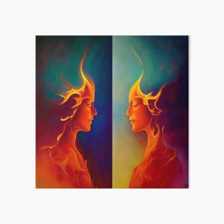 1 - Ethereal Twin Flames Art Board Print for Sale by StarbuckLight