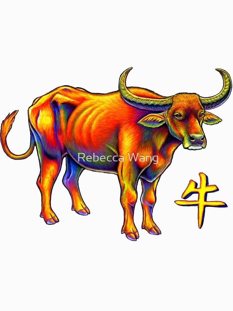 &quot;Colorful Chinese Zodiac Animals Year of the Ox&quot; T-shirt by lioncrusher