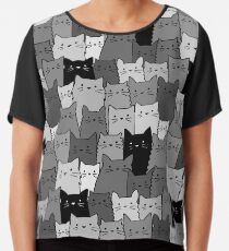 Blusa Gatos silenciosos monocromáticos