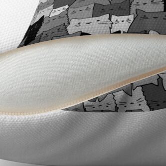 Alternate view of Silent Cats Monochromatic Throw Pillow