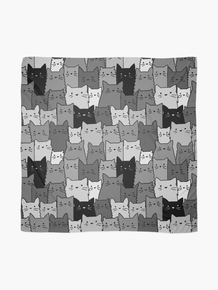 Alternate view of Silent Cats Monochromatic Scarf