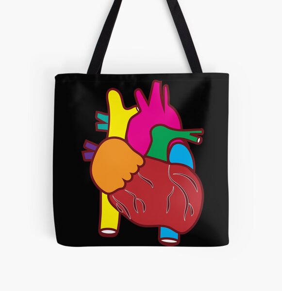 Heart All Over Print Tote Bag