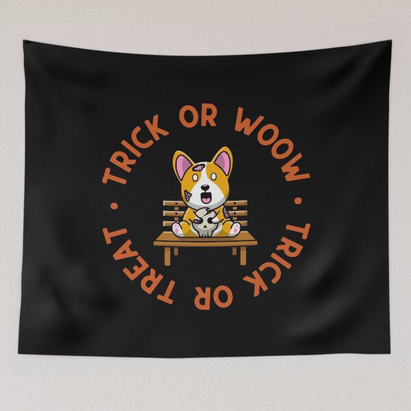 Item preview, Copy of Corgi halloween. trick or WOOW meme designed and sold by T-Look.