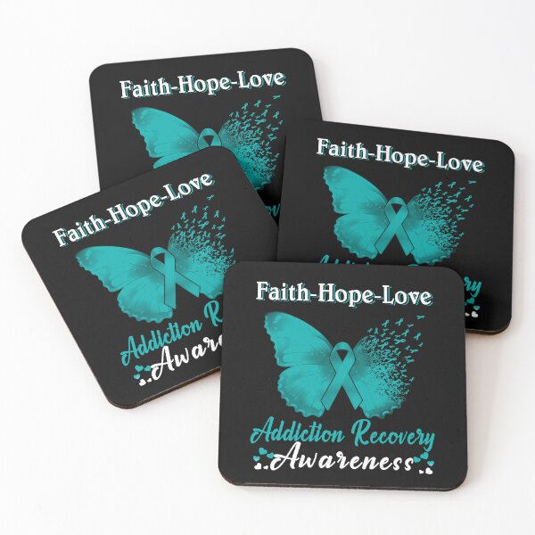Item preview, Faith Hope Love Butterfly Addiction Recovery Awareness designed and sold by Gillosina.