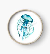 Watercolor Jellyfish Clock