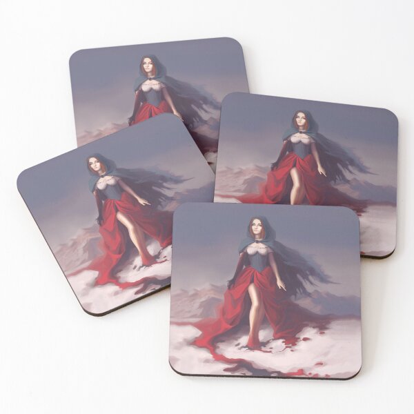 Item preview, Hot spirit in the snow. Fantasy, beautiful woman in a period dress and cape designed and sold by Moolversin.