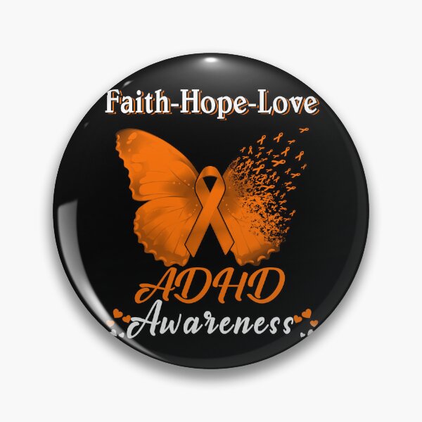 Item preview, Faith Hope Love Butterfly ADHD Awareness designed and sold by Gillosina.