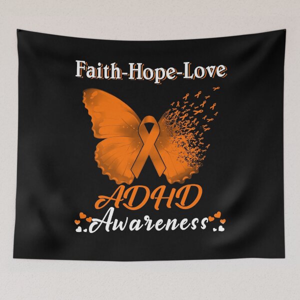 Item preview, Faith Hope Love Butterfly ADHD Awareness designed and sold by Gillosina.