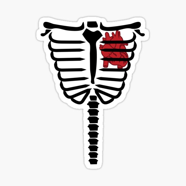 Ribs and heart Sticker