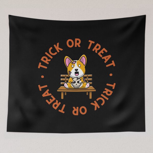 Item preview, Corgi halloween. trick or treat meme designed and sold by T-Look.