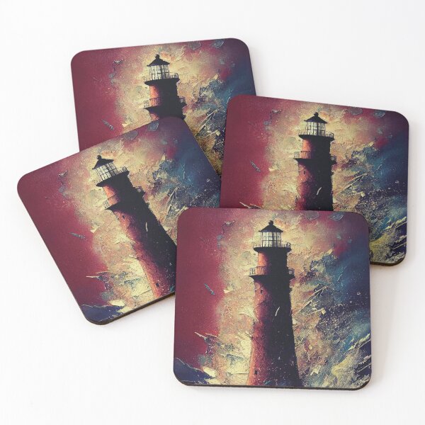Item preview, Abstract Lighthous Painting designed and sold by AnuGoldPrints.