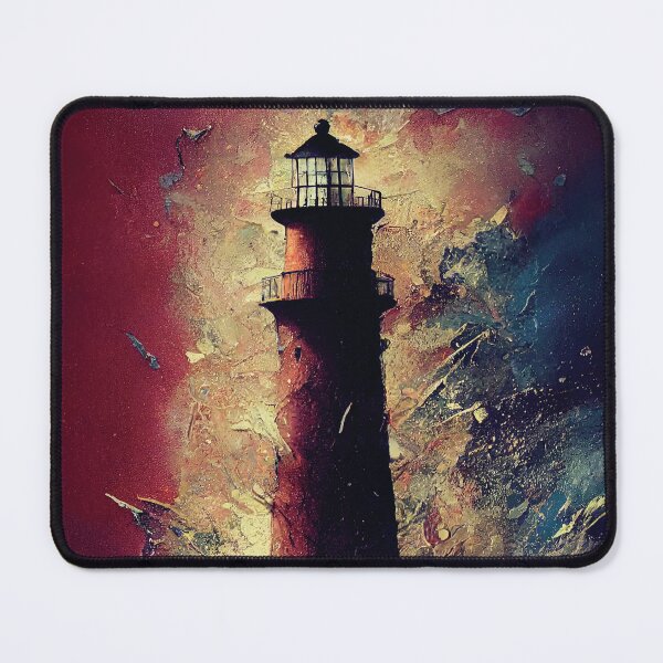 Item preview, Abstract Lighthous Painting designed and sold by AnuGoldPrints.