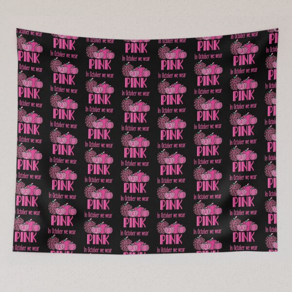 Item preview, In October We Wear Pink Breast Cancer Awareness Pumpkins Leopard Print T-shirt designed and sold by Nerdygirlteez.
