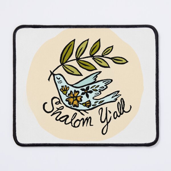 Item preview, Handcarved Linocut Shalom Y’all Peace Dove Olive Branch designed and sold by RDevane.