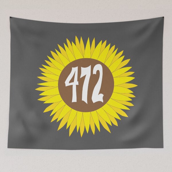 Item preview, Hand Drawn North Carolina Sunflower 472 Area Code designed and sold by itsrturn.