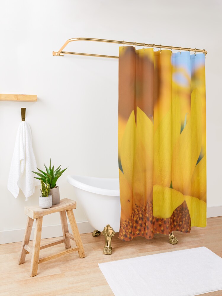 Alternate view of Hello Sunshine - Sunflower Photo Art by Lisa Drew Photo Artist Shower Curtain