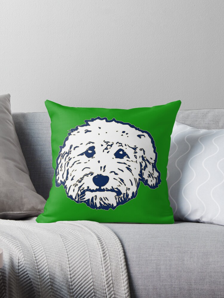 Goldendoodle face in navy and green! Labradoodle face - Doodle
