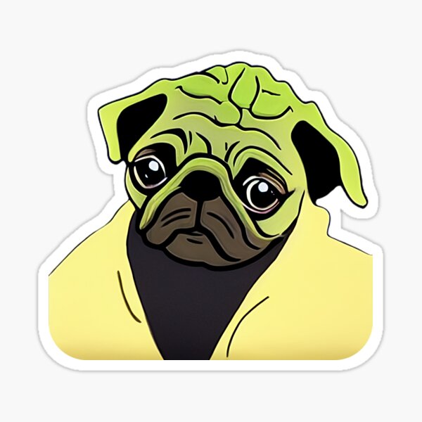 Vista previa del artículo con la obra «maestro pug», diseñado y vendido por Zlynt.