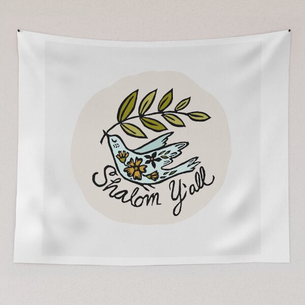 Item preview, Handcarved Linocut Shalom Y'all Peace Dove designed and sold by RDevane.