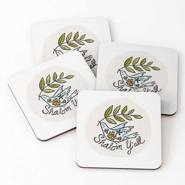 Item preview, Handcarved Linocut Shalom Y'all Peace Dove designed and sold by RDevane.