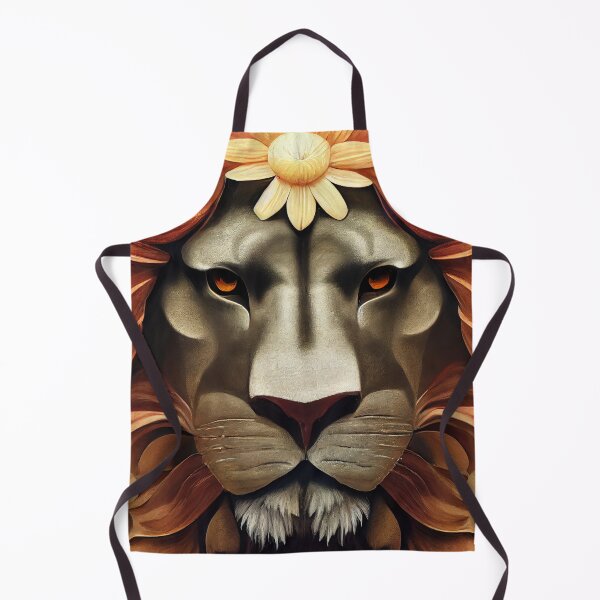 Item preview, Silver lion with flower crown designed and sold by MAV-Arts.