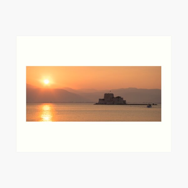 Sunset over Nafplio Art Print