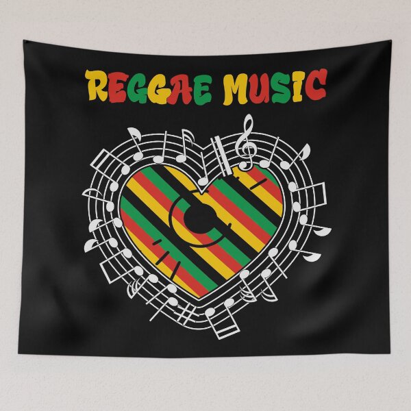 Item preview, reggae music heart designed and sold by Artbellachi.