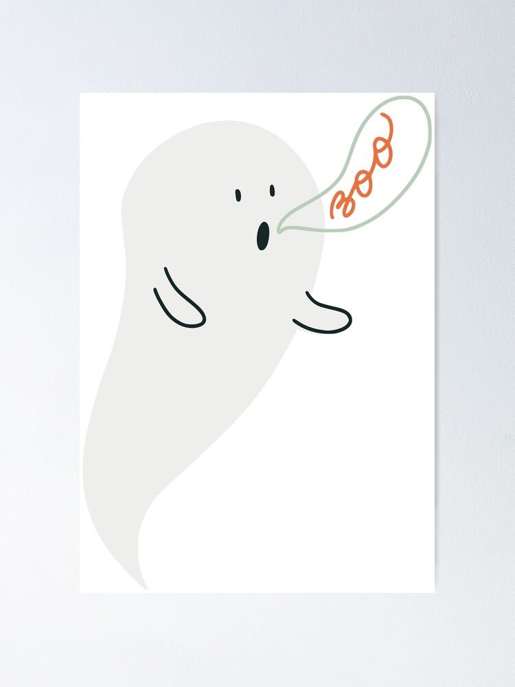 "Cartoon ghost " Poster for Sale by TashaNatasha Redbubble