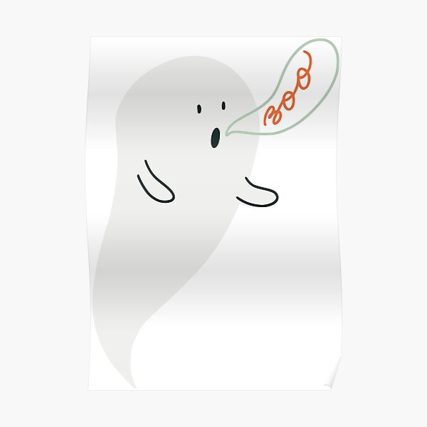 "Cartoon ghost " Poster for Sale by TashaNatasha Redbubble