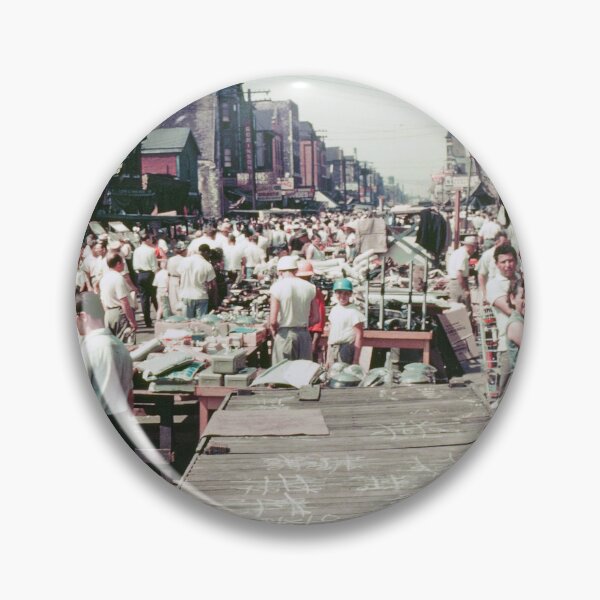 Item preview, 1950s - View of a Busy Maxwell Street Market, Chicago designed and sold by thatwaslife.