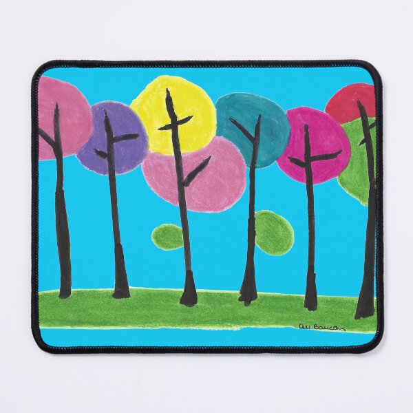 Item preview, Fluffy Trees Brightly Topped Simplistic Trunks designed and sold by AliCatOriginals.