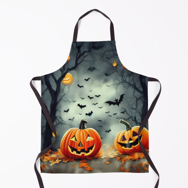 Item preview, Watercolor Creepy Pumpkin Forest designed and sold by MsGoldenCreates.