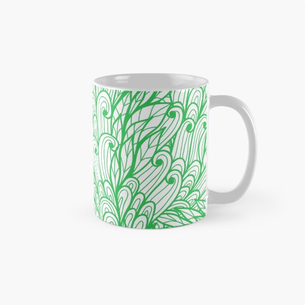 Item preview, Green hand drawn doodle pattern designed and sold by Patternalized.
