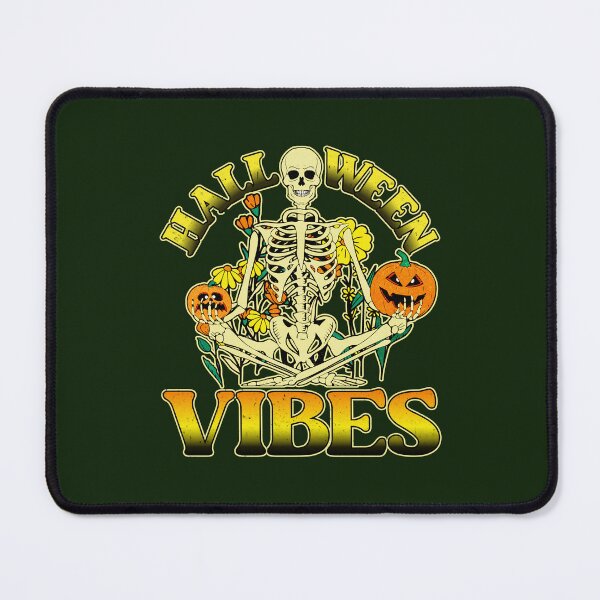 Item preview, Halloween Vibes Wildflower Pumpkin Meditation Skeleton designed and sold by CRHPOD20.
