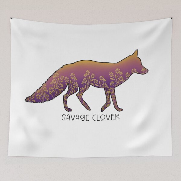 Artikelvorschau, Savage Clover - Fuchs, der bei Sonnenuntergang durch die Blumen geht entworfen und verkauft von SavageClover.