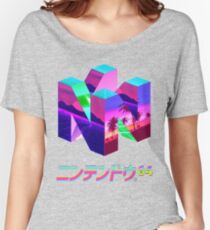 Camiseta ancha para mujer Nintendo 64 Vaporwave