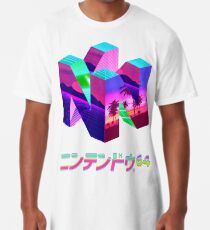 Camiseta larga Nintendo 64 Vaporwave