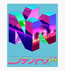 Lámina fotográfica Nintendo 64 Vaporwave