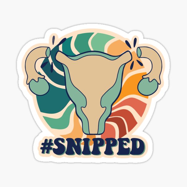 "Snipped, Tubes Tied, Tubal ligation, Retro" Sticker for Sale by
