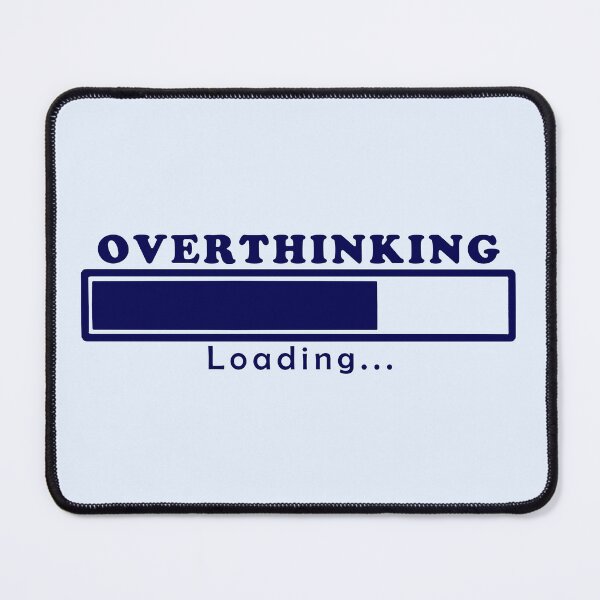 Item preview, Cute Funny Aesthetic Blue Overthinking Design designed and sold by Dr3amsInInk.