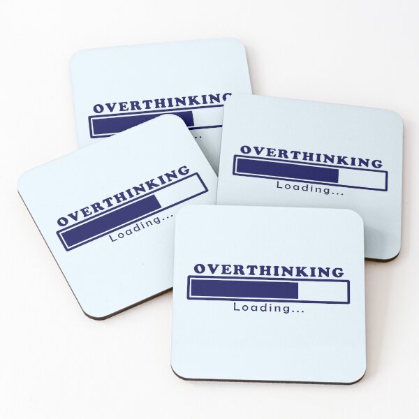 Item preview, Cute Funny Aesthetic Blue Overthinking Design designed and sold by Dr3amsInInk.